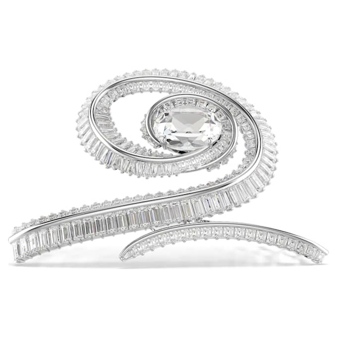 Agrafă de păr Ariana Grande X Swarovski cu tăietură baguette, albă, placată cu rodiu Agrafă de păr Ariana Grande X Swarovski cu tăietură baguette, albă, placată cu rodiu