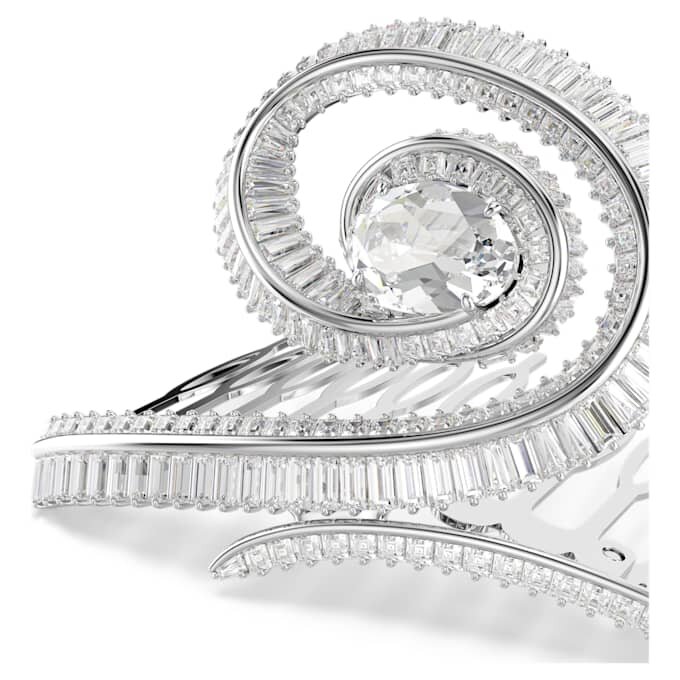Agrafă de păr Ariana Grande X Swarovski cu tăietură baguette, albă, placată cu rodiu Agrafă de păr Ariana Grande X Swarovski cu tăietură baguette, albă, placată cu rodiu