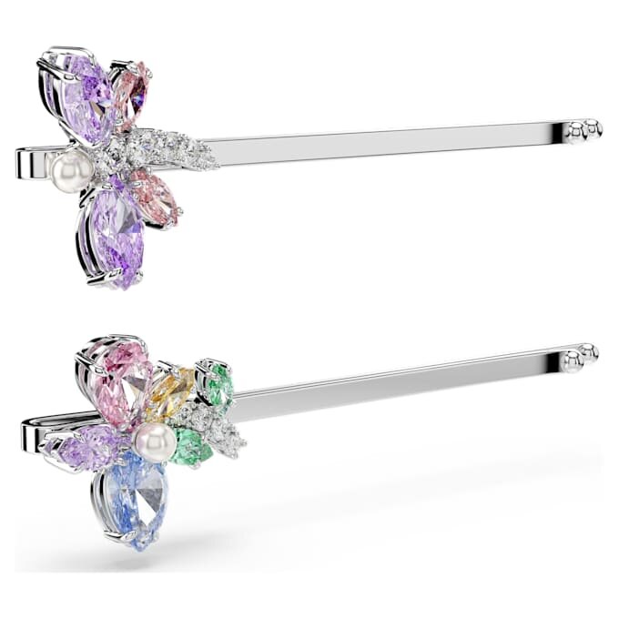 Ariana Grande X Swarovski – Agrafe de păr cu tăieturi mixte, libelulă, floare, multicolor, placate cu rodiu Ariana Grande X Swarovski – Agrafe de păr cu tăieturi mixte, libelulă, floare, multicolor, placate cu rodiu