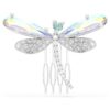 Ariana Grande X Swarovski Broșă și accesoriu pentru păr cu perle de cristal, tăieturi mixte, libelulă, alb, placat cu rodiu Ariana Grande X Swarovski Broșă și accesoriu pentru păr cu perle de cristal, tăieturi mixte, libelulă, alb, placat cu rodiu