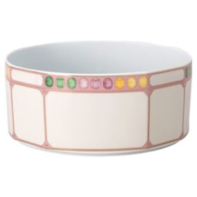 Bol Idyllia din porțelan, cu motiv imprimat „Crystal”, culoare Citron, mare, multicolor