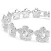 Brățară Ariana Grande X Swarovski cu cristale rotunde, flori, albă, placată cu rodiu Brățară Ariana Grande X Swarovski cu cristale rotunde, flori, albă, placată cu rodiu
