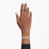 Brățară Ariana Grande X Swarovski cu perle de cristal, tăietură rotundă, albă, placată cu rodiu Brățară Ariana Grande X Swarovski cu perle de cristal, tăietură rotundă, albă, placată cu rodiu