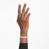 Brățară Ariana Grande X Swarovski cu tăieturi mixte, inimioare, albă, placată cu rodiu Brățară Ariana Grande X Swarovski cu tăieturi mixte, inimioare, albă, placată cu rodiu
