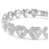 Brățară Ariana Grande X Swarovski cu tăieturi mixte, inimioare, albă, placată cu rodiu Brățară Ariana Grande X Swarovski cu tăieturi mixte, inimioare, albă, placată cu rodiu
