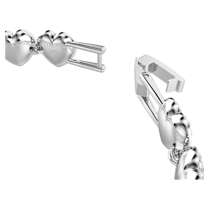 Brățară Ariana Grande X Swarovski cu tăieturi mixte, inimioare, albă, placată cu rodiu Brățară Ariana Grande X Swarovski cu tăieturi mixte, inimioare, albă, placată cu rodiu