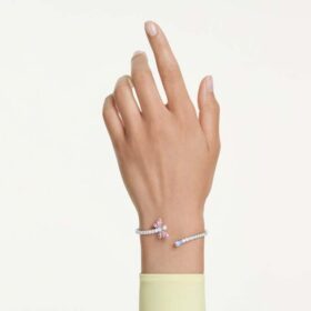 Brățară Ariana Grande X Swarovski cu tăieturi mixte, libelulă, multicoloră, placată cu rodiu Brățară Ariana Grande X Swarovski cu tăieturi mixte, libelulă, multicoloră, placată cu rodiu