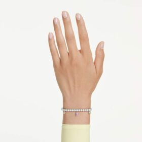 Brățară Ariana Grande X Swarovski cu tăieturi mixte, multicoloră, placată cu rodiu Brățară Ariana Grande X Swarovski cu tăieturi mixte, multicoloră, placată cu rodiu