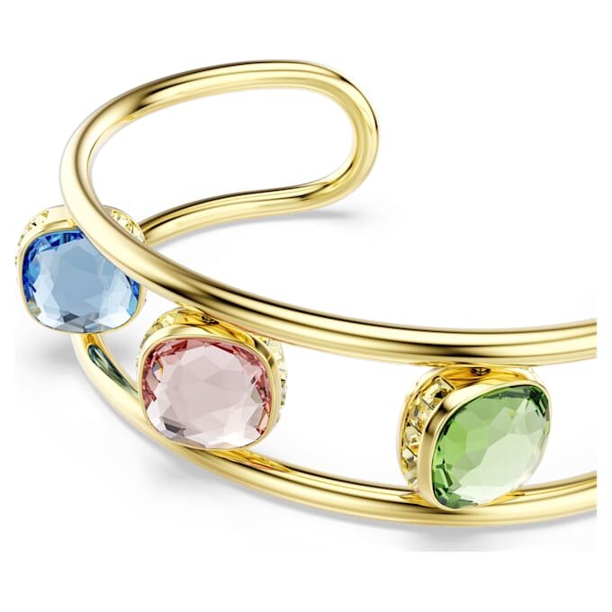 Brățară Chroma cu tăietură tip pernă, multicoloră, placată cu aur Brățară Chroma cu tăietură tip pernă, multicoloră, placată cu aur