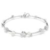 Brățară Constella cu perle de cristal, tăieturi rotunde, alb, placată cu rodiu Brățară Constella cu perle de cristal, tăieturi rotunde, alb, placată cu rodiu