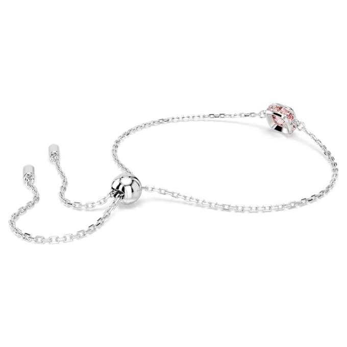 Brățară cu piatră zodiacală, tăietură pătrată, iunie, roz, placată cu rodiu Brățară cu piatră zodiacală, tăietură pătrată, iunie, roz, placată cu rodiu