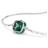 Brățară cu piatră zodiacală, tăietură pătrată, luna mai, verde, placată cu rodiu Brățară cu piatră zodiacală, tăietură pătrată, luna mai, verde, placată cu rodiu