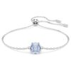 Brățară cu piatră zodiacală, tăietură pătrată, martie, albastră, placată cu rodiu Brățară cu piatră zodiacală, tăietură pătrată, martie, albastră, placată cu rodiu