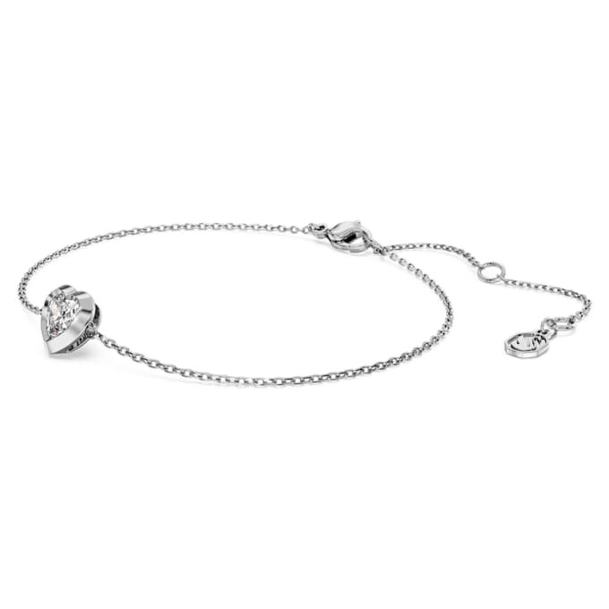 Brățară Eternity cu diamante create în laborator, 0,5 carate în total, în formă de inimă, argint sterling Brățară Eternity cu diamante create în laborator, 0,5 carate în total, în formă de inimă, argint sterling