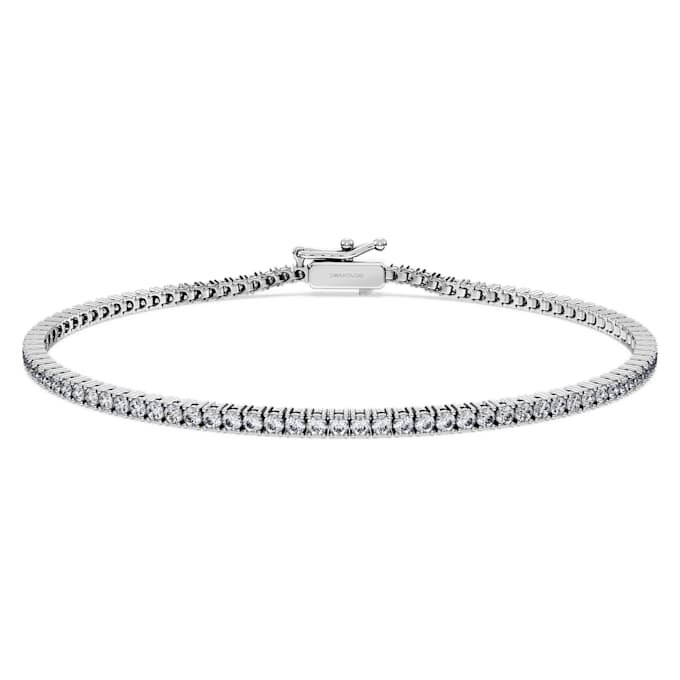 Brățară Eternity Tennis cu diamante create în laborator, 1,5 Ct Tw, formă rotundă, aur alb de 14K Brățară Eternity Tennis cu diamante create în laborator, 1,5 Ct Tw, formă rotundă, aur alb de 14K
