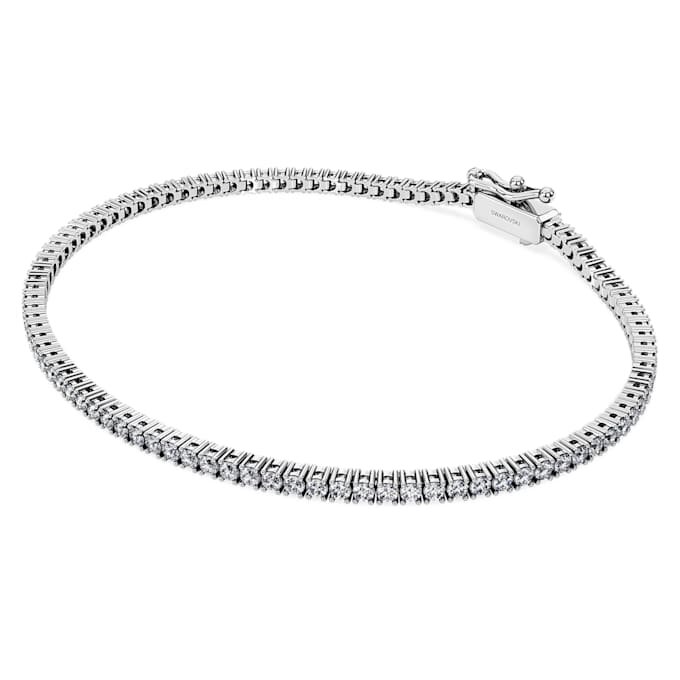 Brățară Eternity Tennis cu diamante create în laborator, 1,5 Ct Tw, formă rotundă, aur alb de 14K Brățară Eternity Tennis cu diamante create în laborator, 1,5 Ct Tw, formă rotundă, aur alb de 14K