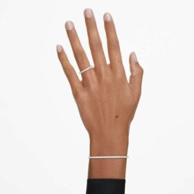 Inel cu bandă Eternity cu diamante create în laborator, 0,5 carate în total, formă rotundă, aur alb de 14K Inel cu bandă Eternity cu diamante create în laborator, 0,5 carate în total, formă rotundă, aur alb de 14K