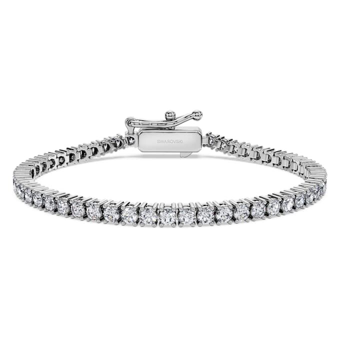 Brățară Eternity Tennis cu diamante create în laborator, 3 carate în total, formă rotundă, aur alb de 14K Brățară Eternity Tennis cu diamante create în laborator, 3 carate în total, formă rotundă, aur alb de 14K