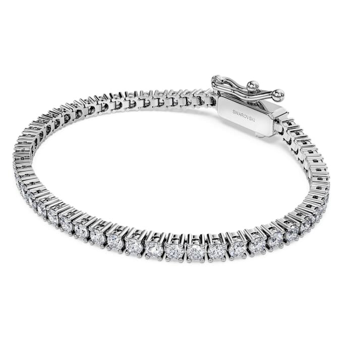 Brățară Eternity Tennis cu diamante create în laborator, 3 carate în total, formă rotundă, aur alb de 14K Brățară Eternity Tennis cu diamante create în laborator, 3 carate în total, formă rotundă, aur alb de 14K