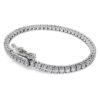 Brățară Eternity Tennis cu diamante create în laborator, 3 carate în total, formă rotundă, aur alb de 14K Brățară Eternity Tennis cu diamante create în laborator, 3 carate în total, formă rotundă, aur alb de 14K