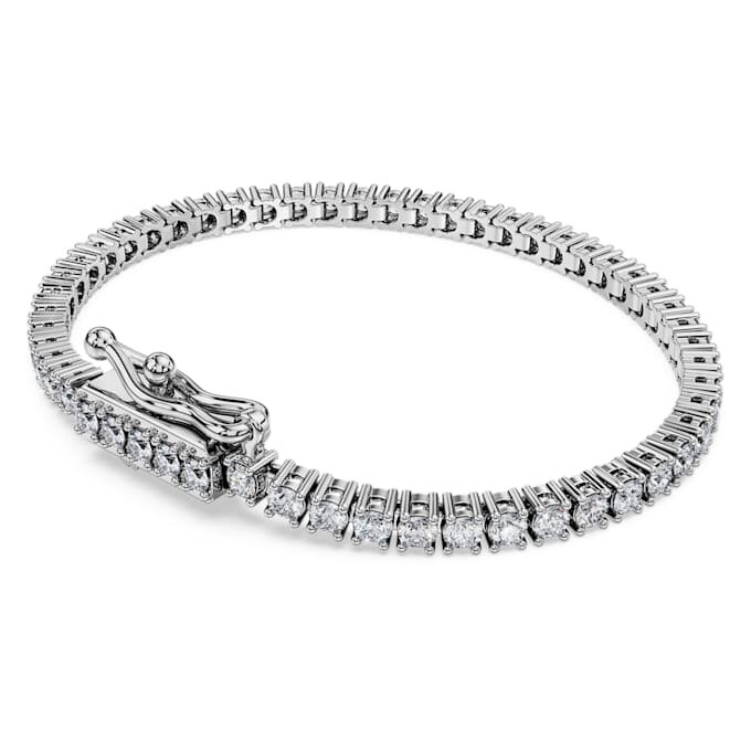 Brățară Eternity Tennis cu diamante create în laborator, 3 carate în total, formă rotundă, aur alb de 14K Brățară Eternity Tennis cu diamante create în laborator, 3 carate în total, formă rotundă, aur alb de 14K