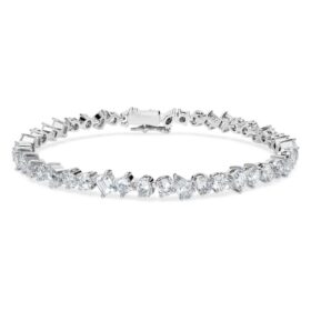 Brățară Galaxy Tennis cu diamante create în laborator, 5 carate în total, forme mixte, aur alb de 14K Brățară Galaxy Tennis cu diamante create în laborator, 5 carate în total, forme mixte, aur alb de 14K