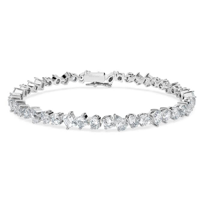 Brățară Galaxy Tennis cu diamante create în laborator, 5 carate în total, forme mixte, aur alb de 14K Brățară Galaxy Tennis cu diamante create în laborator, 5 carate în total, forme mixte, aur alb de 14K