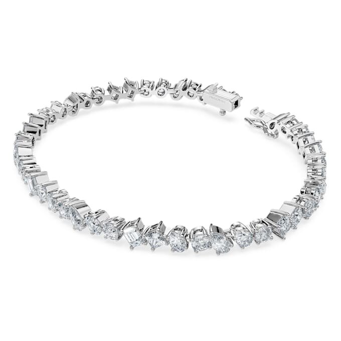 Brățară Galaxy Tennis cu diamante create în laborator, 5 carate în total, forme mixte, aur alb de 14K Brățară Galaxy Tennis cu diamante create în laborator, 5 carate în total, forme mixte, aur alb de 14K