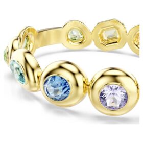 Brățară Gema cu tăieturi mixte, multicoloră, placată cu aur Brățară Gema cu tăieturi mixte, multicoloră, placată cu aur