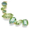 Brățară Gema cu tăieturi mixte, verde, placată cu aur Brățară Gema cu tăieturi mixte, verde, placată cu aur
