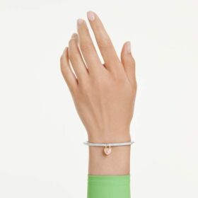Brățară Idyllia cu tăieturi mixte, inimă, roz, finisaj metalic mixt Brățară Idyllia cu tăieturi mixte, inimă, roz, finisaj metalic mixt