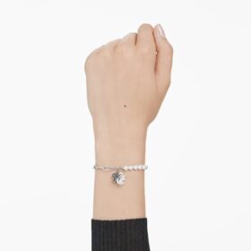 Brățară „Lebădă” cu perle de cristal, lebădă, negru, finisaj din metale mixte Brățară „Lebădă” cu perle de cristal, lebădă, negru, finisaj din metale mixte