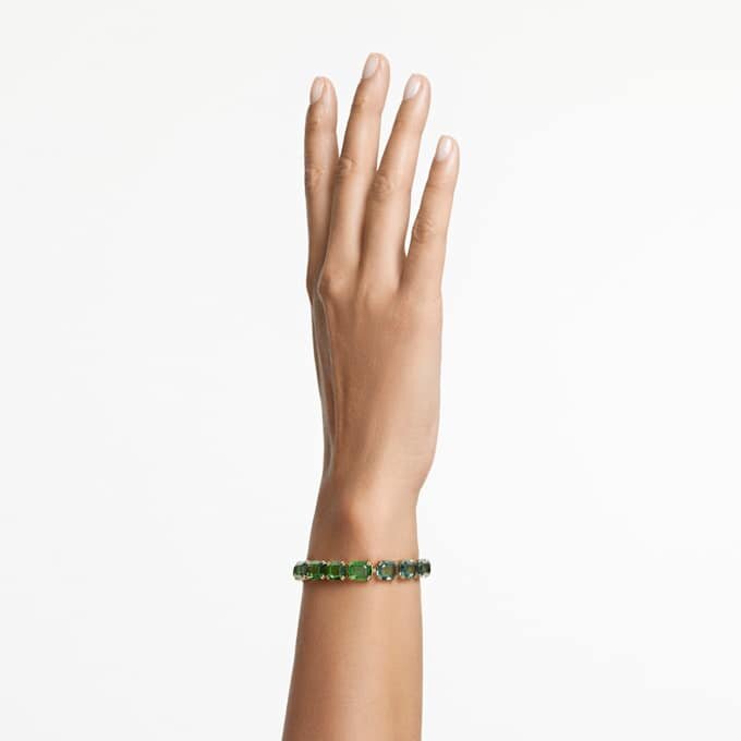 Brățară Millenia cu tăietură octogonală, gradient de culori, verde, placată în nuanțe aurii Brățară Millenia cu tăietură octogonală, gradient de culori, verde, placată în nuanțe aurii