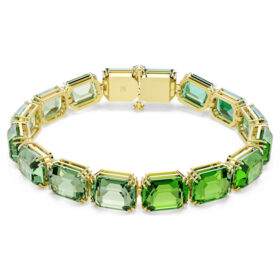 Brățară Millenia cu tăietură octogonală, gradient de culori, verde, placată în nuanțe aurii Brățară Millenia cu tăietură octogonală, gradient de culori, verde, placată în nuanțe aurii
