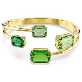 Brățară Millenia cu tăietură octogonală, verde, placată cu aur Brățară Millenia cu tăietură octogonală, verde, placată cu aur