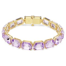 Brățară Millenia cu tăietură octogonală, violet, placată cu aur Brățară Millenia cu tăietură octogonală, violet, placată cu aur