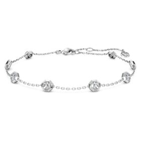 Brățară octogonală cu diamante create în laborator, 0,8 carate în total, formă rotundă, argint sterling Brățară octogonală cu diamante create în laborator, 0,8 carate în total, formă rotundă, argint sterling