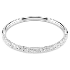 Brățară Sublima Snow Pavé, albă, placată cu rodiu