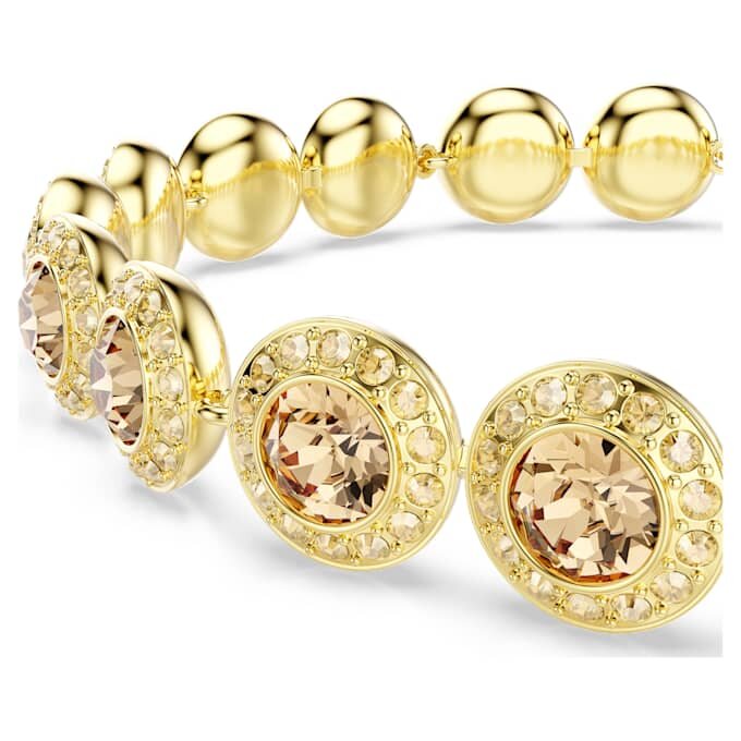 Brățară Una Angelic cu tăietură rotundă, caramel, placată în nuanță aurie Brățară Una Angelic cu tăietură rotundă, caramel, placată în nuanță aurie