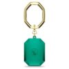 Breloc cu cristal tăiat octogonal, verde, finisaj metalic mixt Breloc cu cristal tăiat octogonal, verde, finisaj metalic mixt
