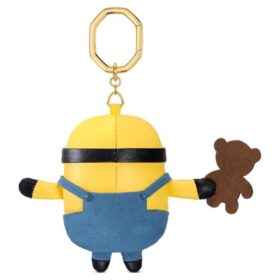 Breloc pentru geantă Minions multicolor, placat cu aur