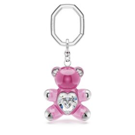 Breloc Teddy Bear, roz, placat cu rodiu