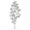 Broșă Constella cu perle de cristal, tăietură rotundă, albă, placată cu rodiu Broșă Constella cu perle de cristal, tăietură rotundă, albă, placată cu rodiu