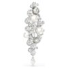 Broșă Constella cu perle de cristal, tăietură rotundă, albă, placată cu rodiu Broșă Constella cu perle de cristal, tăietură rotundă, albă, placată cu rodiu