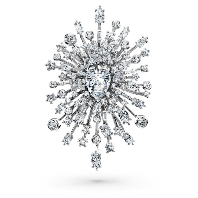 Broșă Galaxy cu diamante create în laborator, 15,71 carate în total, forme mixte, aur alb de 18K Broșă Galaxy cu diamante create în laborator, 15,71 carate în total, forme mixte, aur alb de 18K