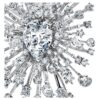 Broșă Galaxy cu diamante create în laborator, 15,71 carate în total, forme mixte, aur alb de 18K Broșă Galaxy cu diamante create în laborator, 15,71 carate în total, forme mixte, aur alb de 18K