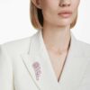 Broșă Millenia cu tăietură octogonală, violetă, placată cu aur Broșă Millenia cu tăietură octogonală, violetă, placată cu aur