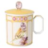 Cană Idyllia din porțelan, cu motiv imprimat „Crystal”, „Finch”, galben