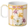 Cană Idyllia din porțelan, cu motiv imprimat „Crystal”, „Finch”, galben