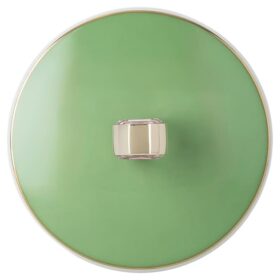 Cană Idyllia din porțelan, cu motiv imprimat cu cristale, muscar, verde